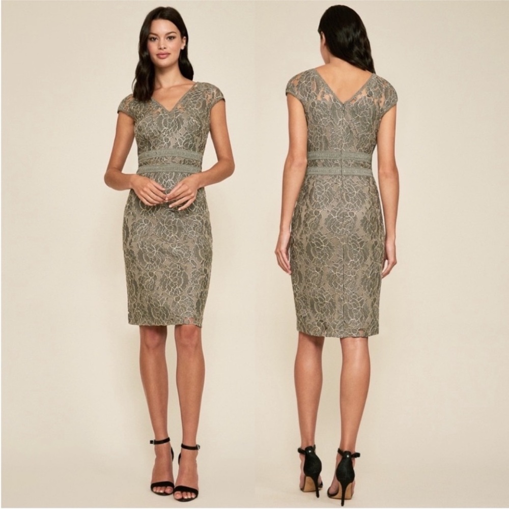 NWT Tadashi Shoji Roxanne Dress with Metallic Embroidery